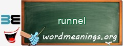 WordMeaning blackboard for runnel